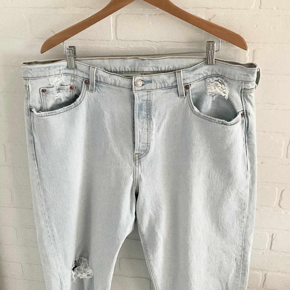 REVOLVE x Levi’s 501 Light wash High waist Relaxed fit Size 18W - Picture 6 of 16